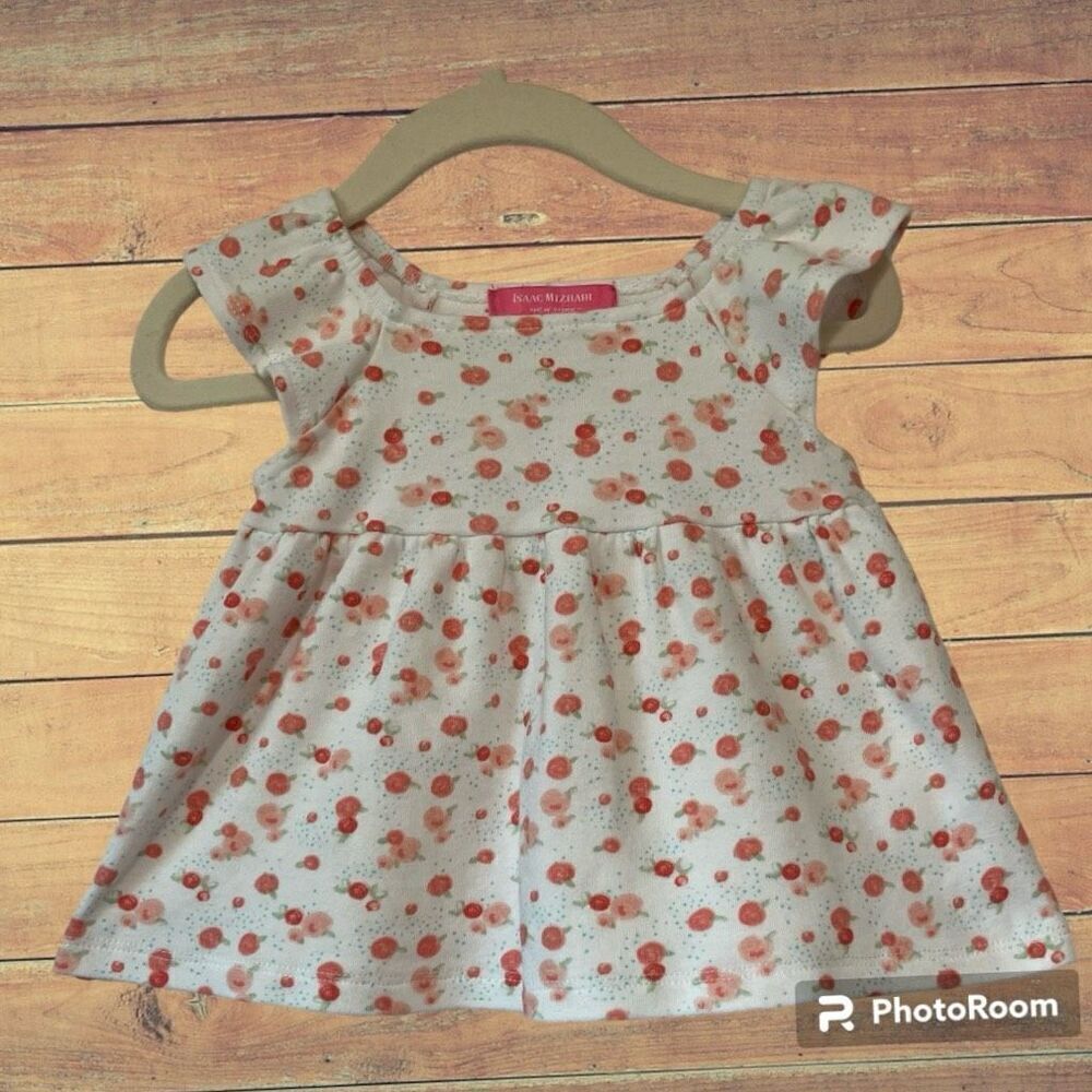 Peach Colored Outfit   ISAAC MIZRAHI Dress   Cloud Island Leggings  Sz 6-9m   EU